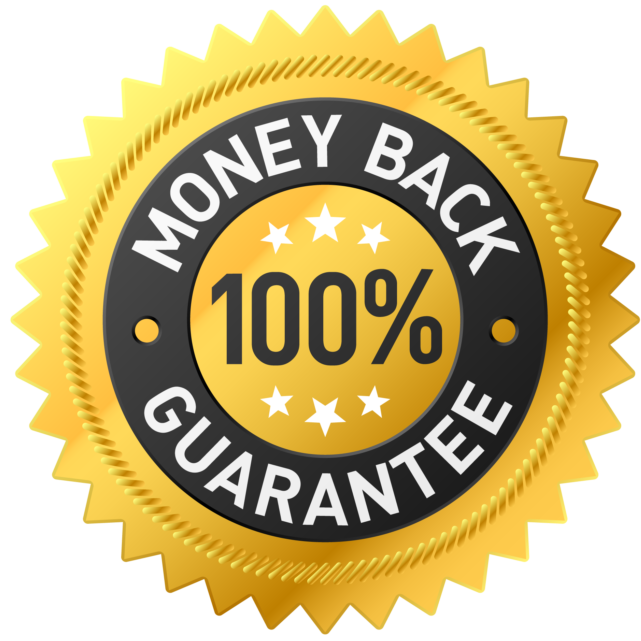 Boostaro money back guarantee badge